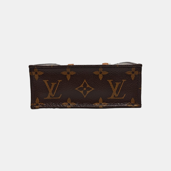 SAC PLAT Mini Monogram Coated Canvas Brown