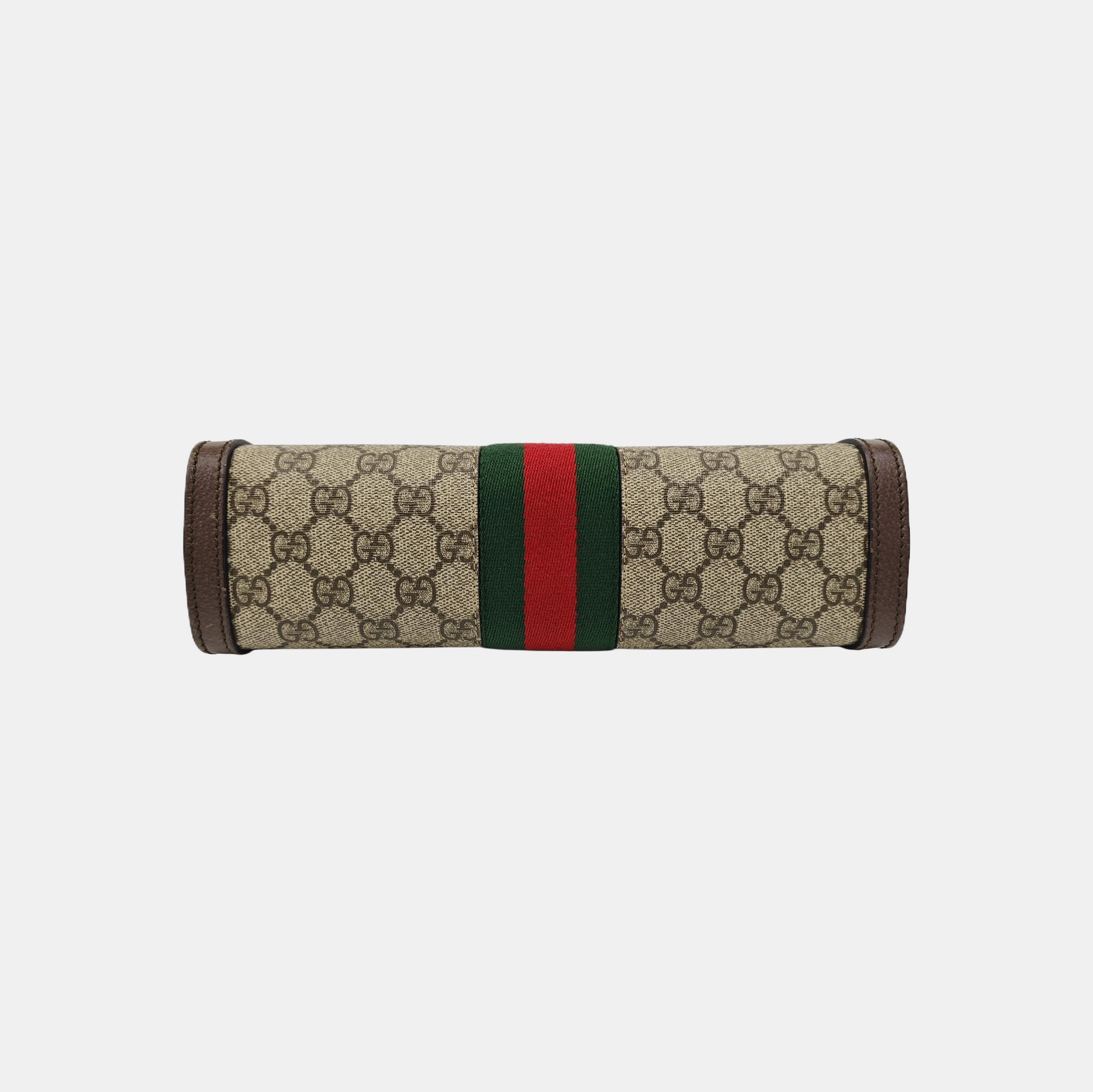 Ophidia Small Monogram Coated Canvas Beige