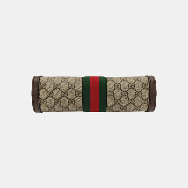 Ophidia Small Monogram Coated Canvas Beige