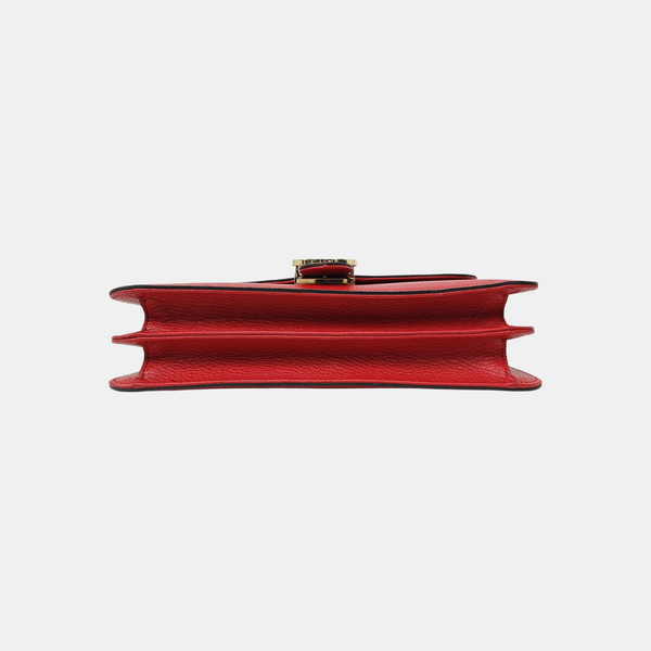 Interlocking G Large Calfskin Red