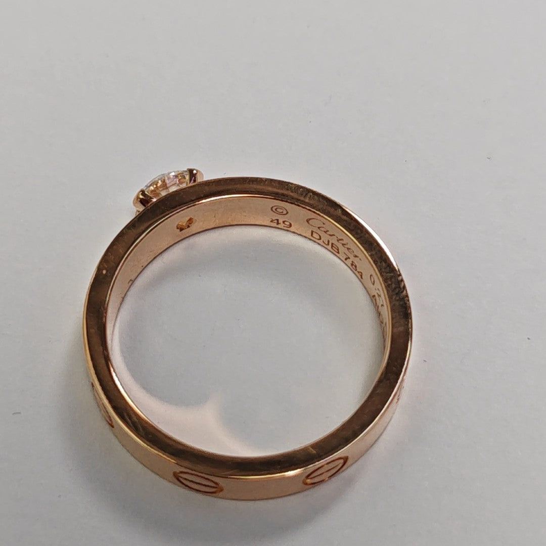 LOVE 18k Rose Gold Ring EU 49