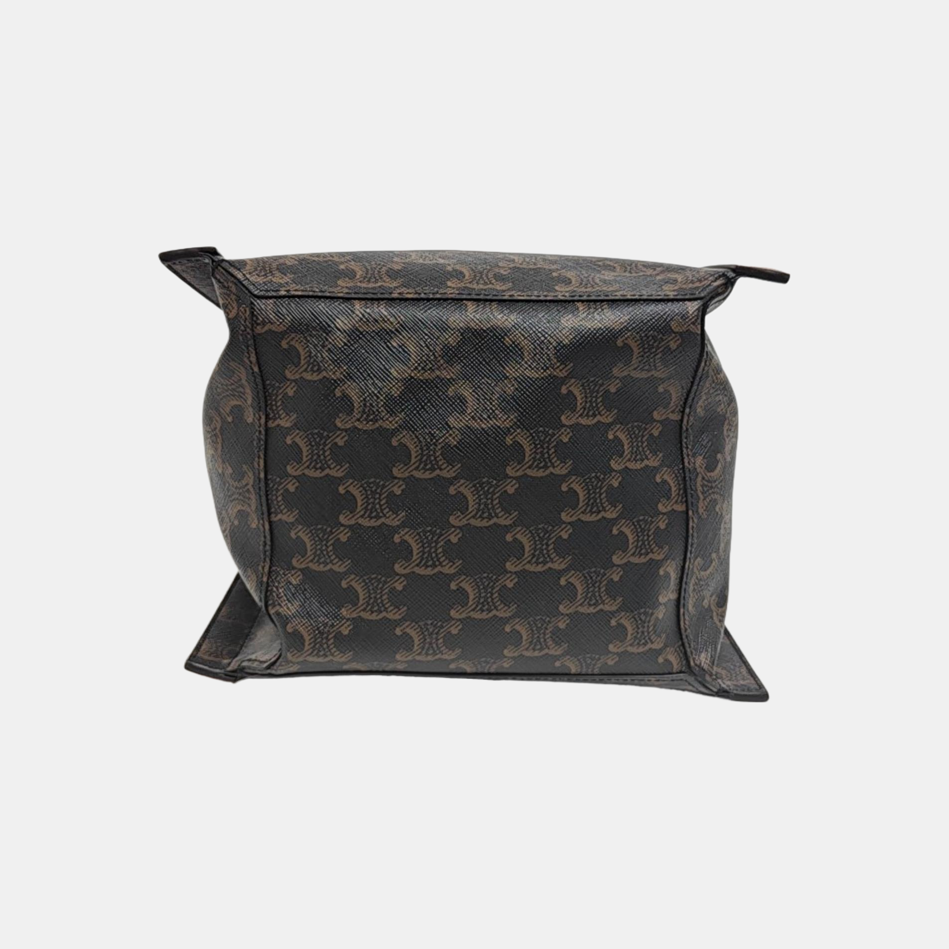 Coated Canvas Tote Bag Brown