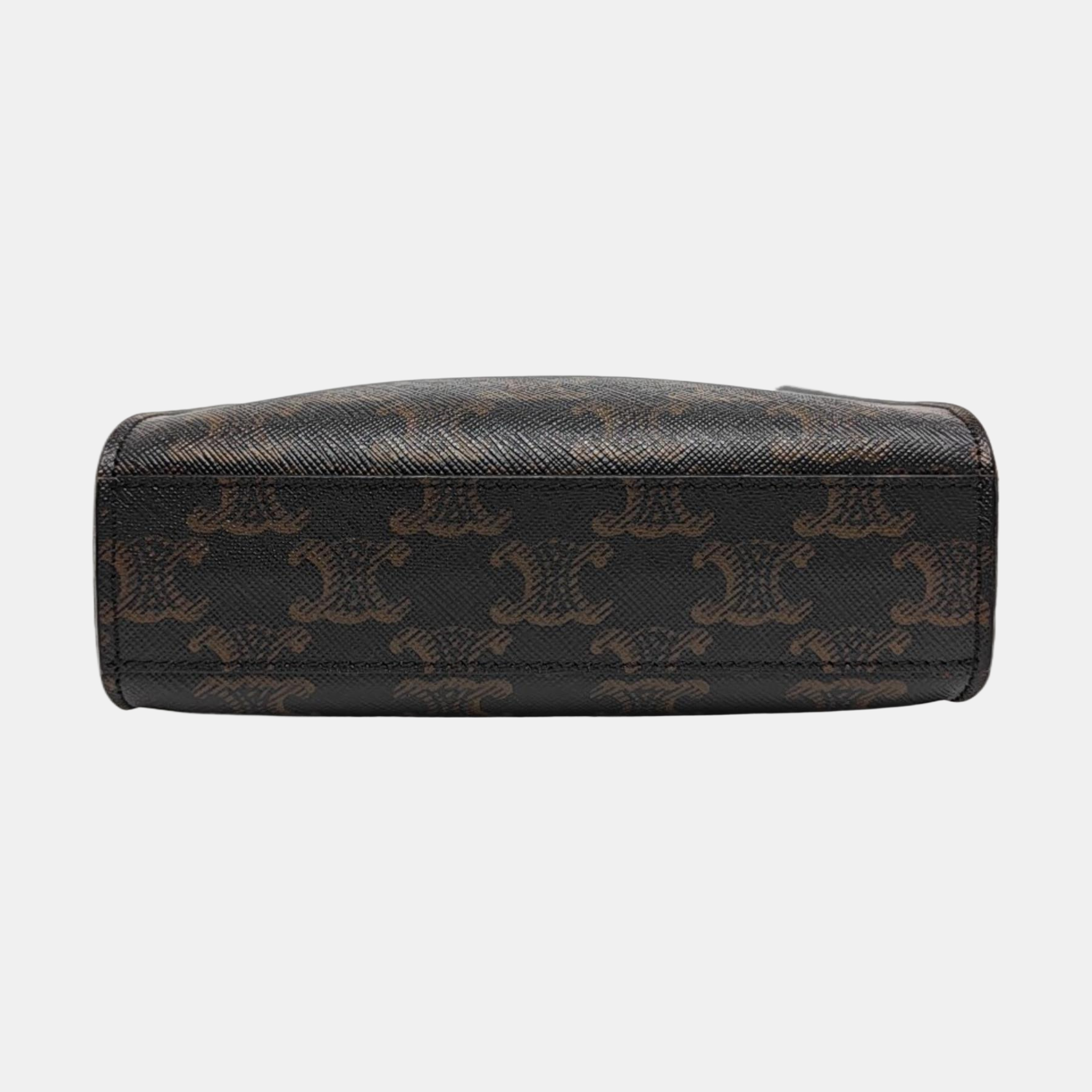 CABAS CELINE Mini Lona Revestida Marrón