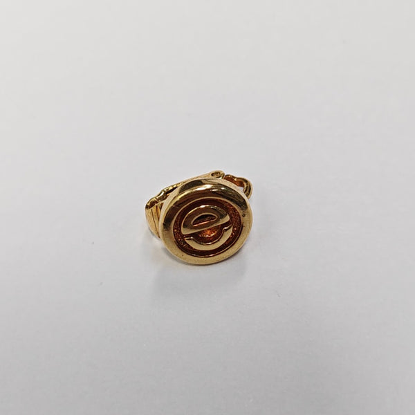 Petit CD Metal Gold Clip On Earrings