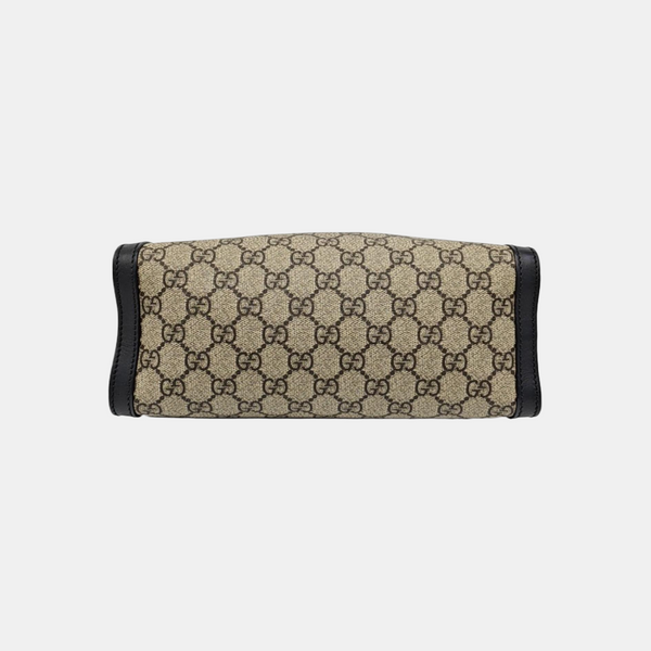 Padlock Small Monogram Coated Canvas Beige