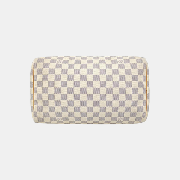SPEEDY 30 Damier Azur Coated Canvas White