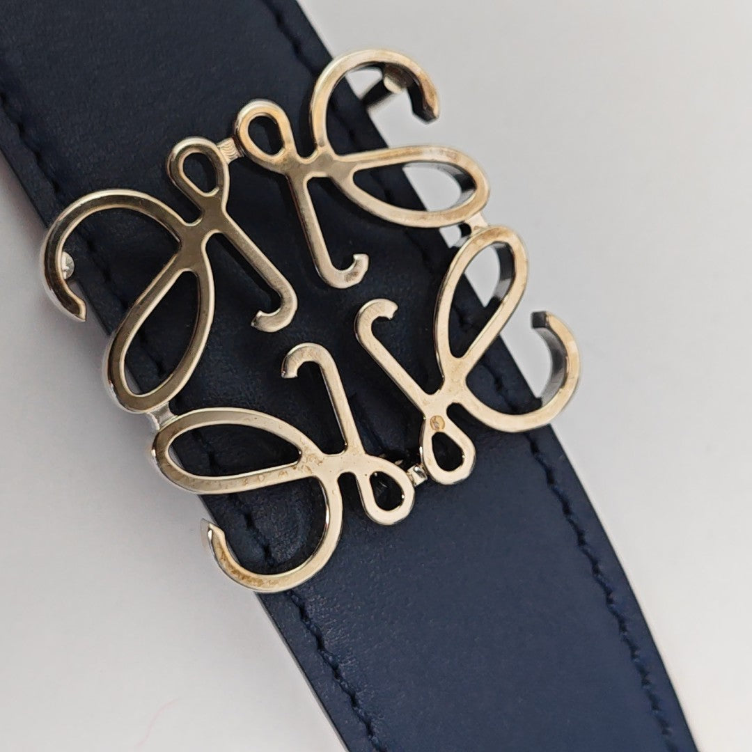 Leather Belt Blue