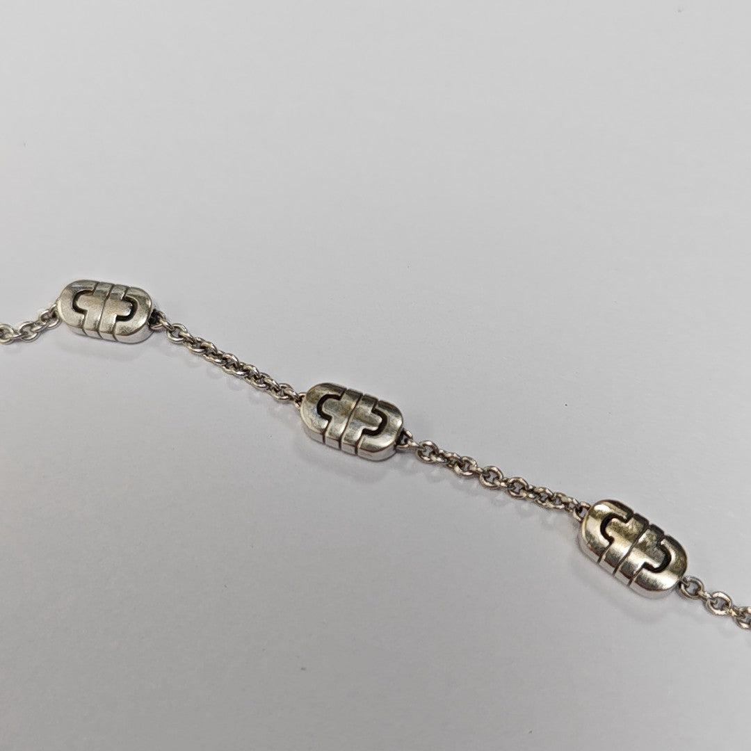 18k White Gold Silver Bracelet