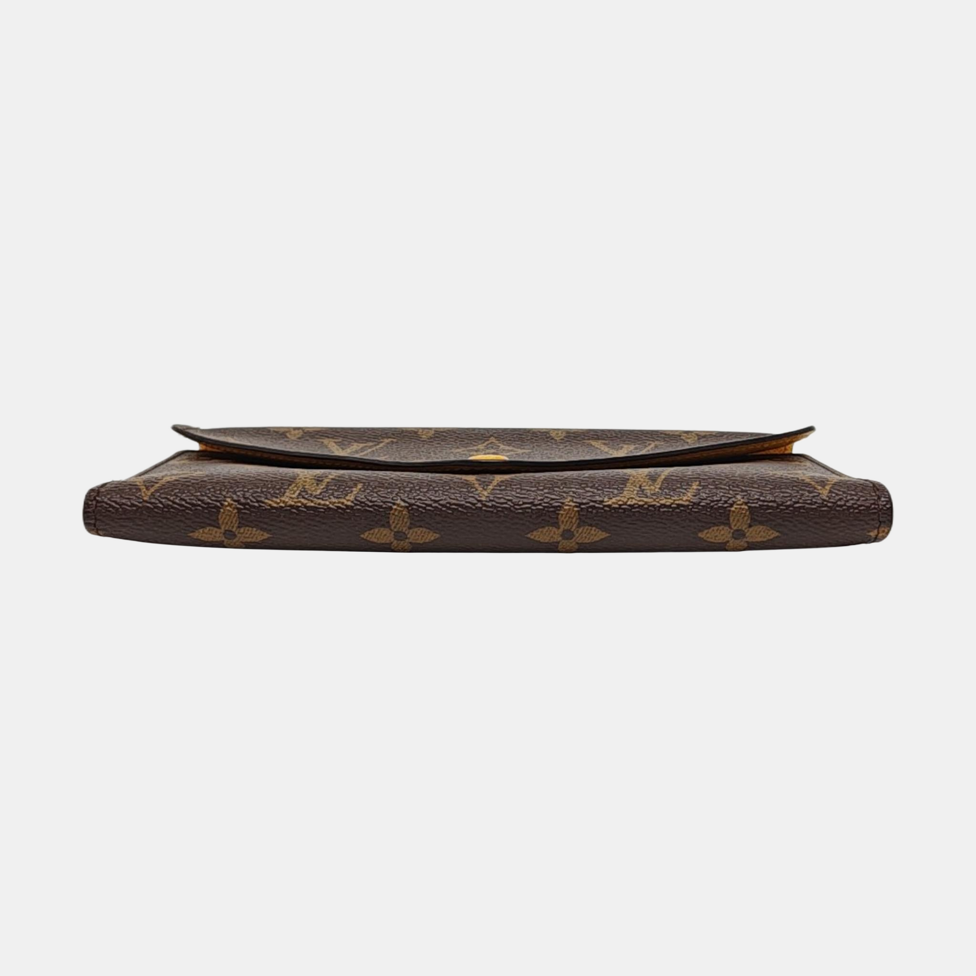 JOSÉPHINE Monogram Coated Canvas Brown Wallet