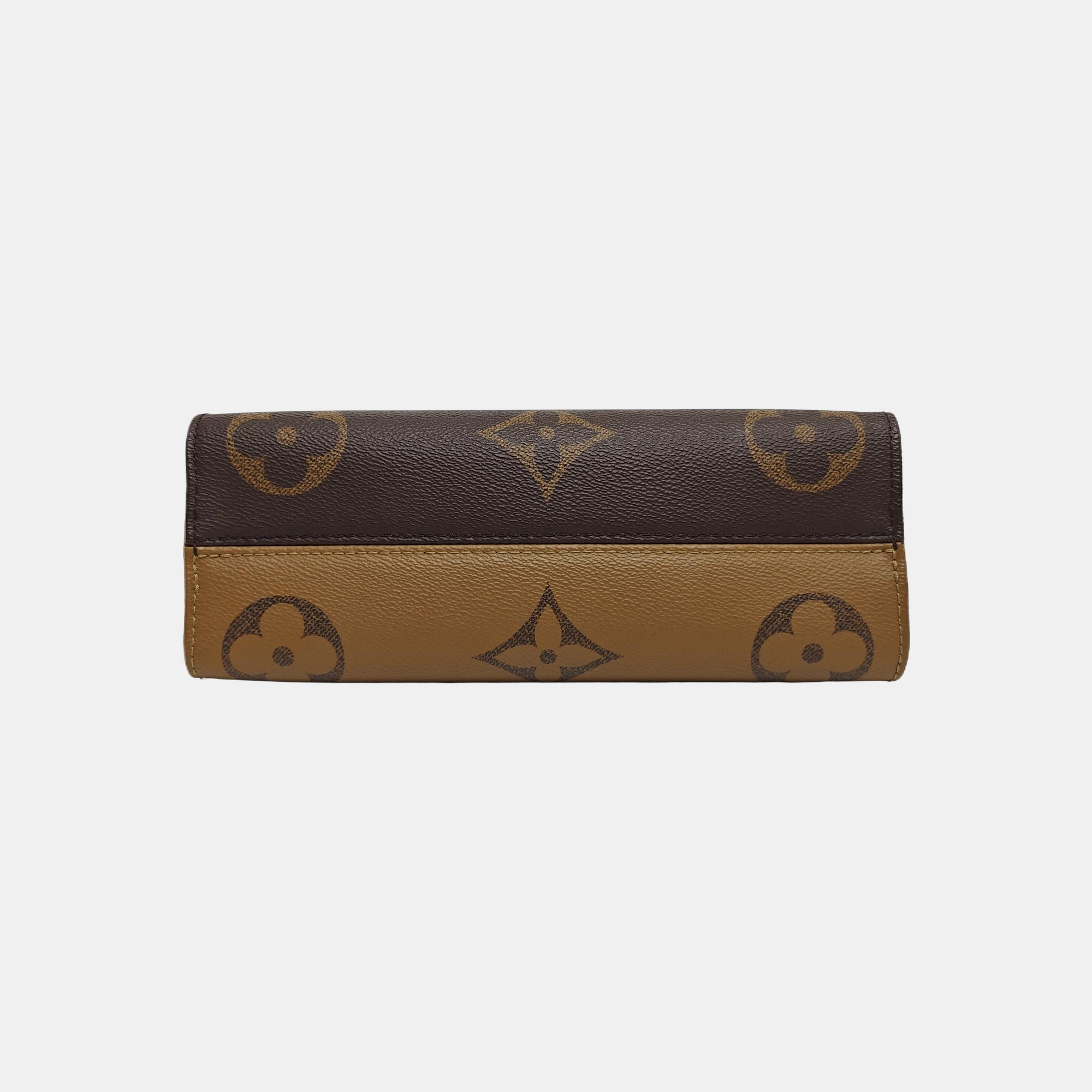 ONTHEGO EAST WEST PM Monogram Coated Canvas Brown