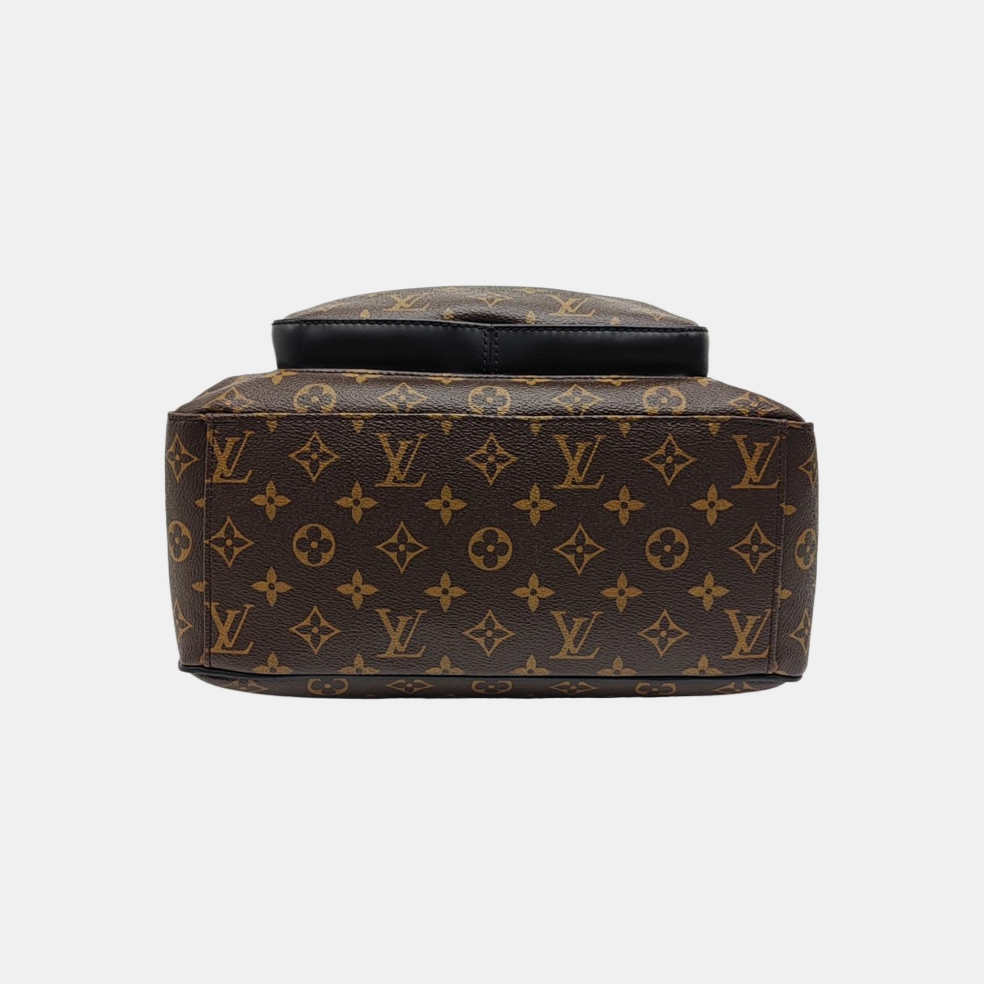 JOSH Monogram Coated Canvas Brown
