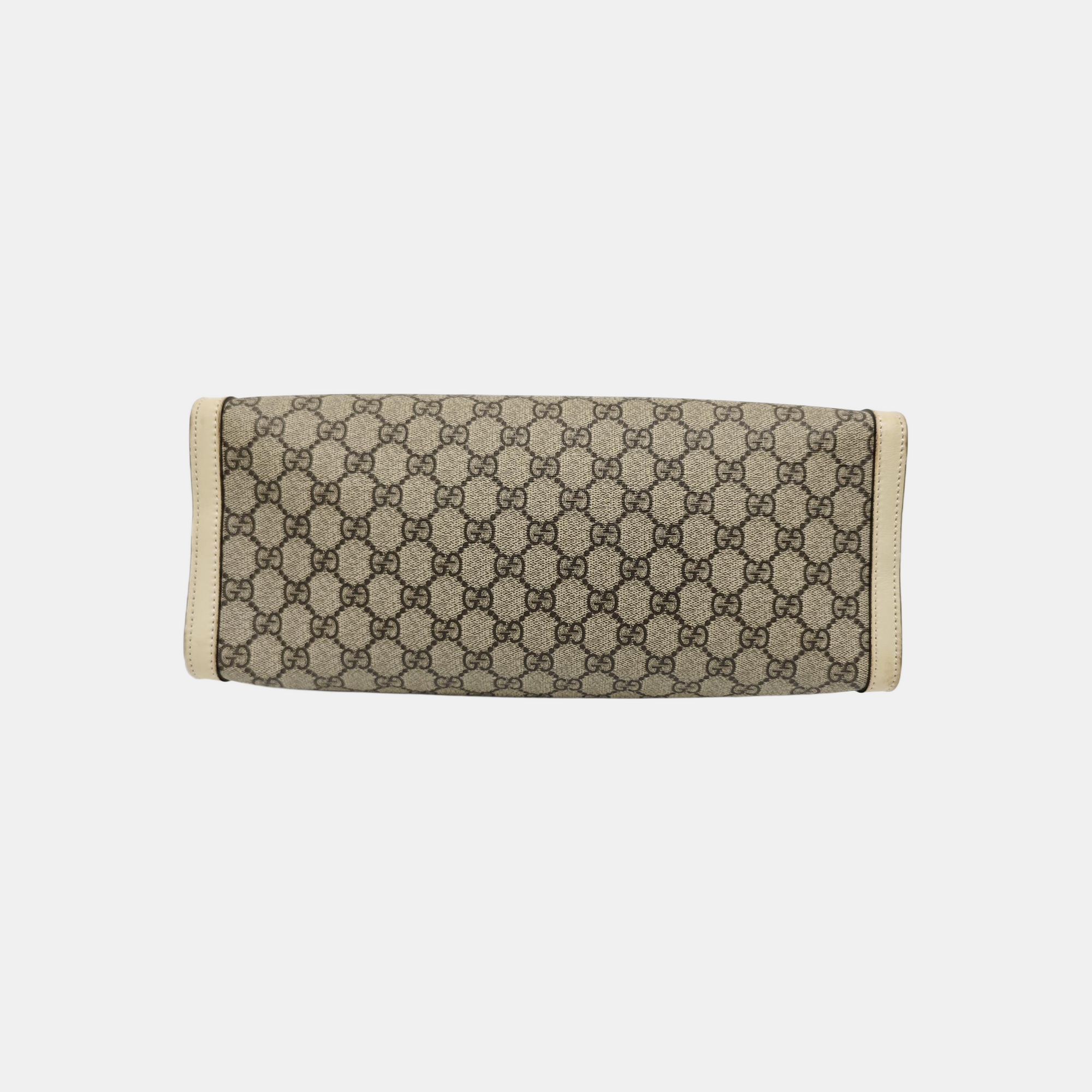 Padlock Medium Monogram Coated Canvas Beige