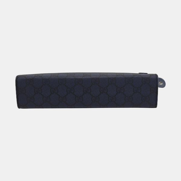 GG Supreme Small Monogram Coated Canvas Blue