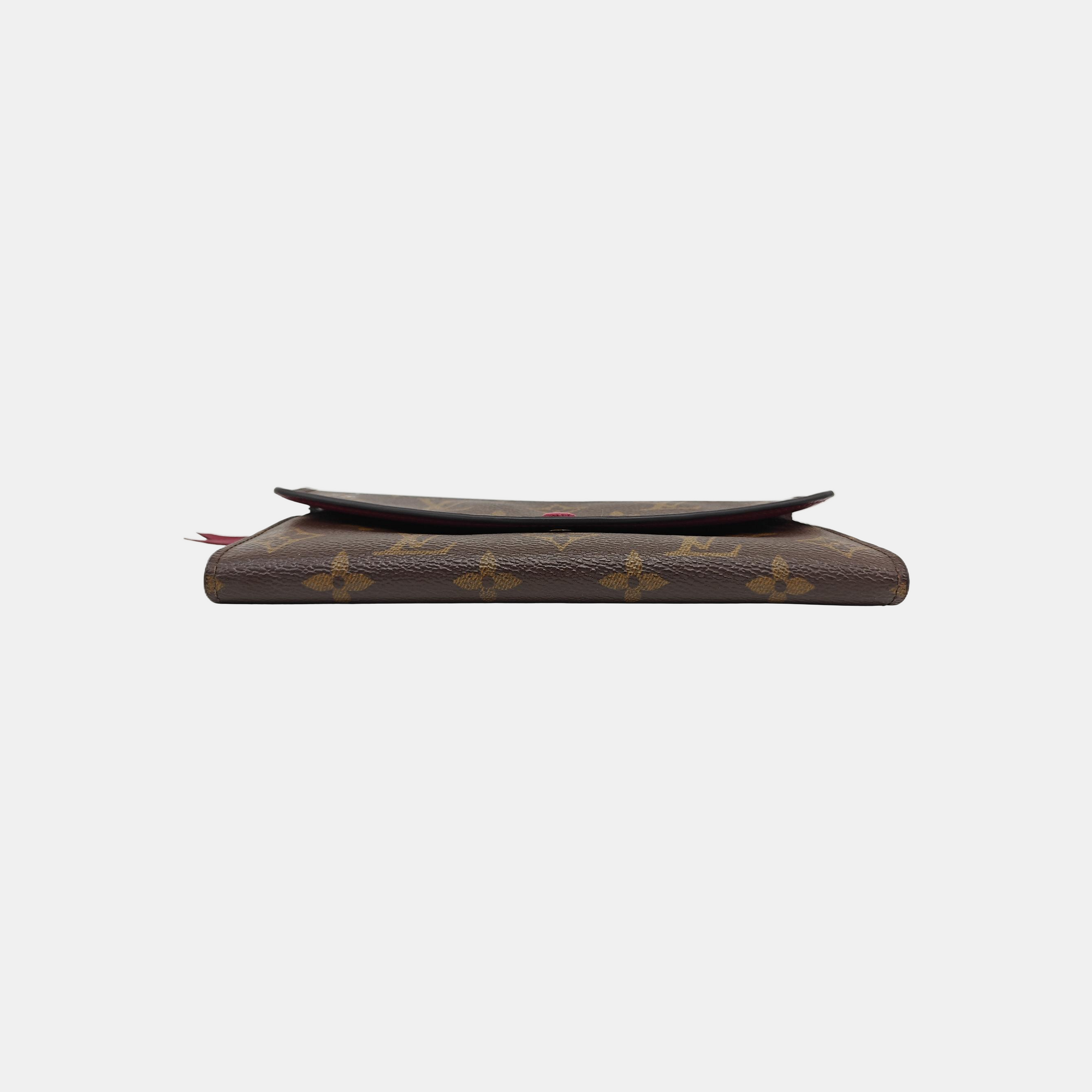 EMILIE Monogram Coated Canvas Brown Wallet