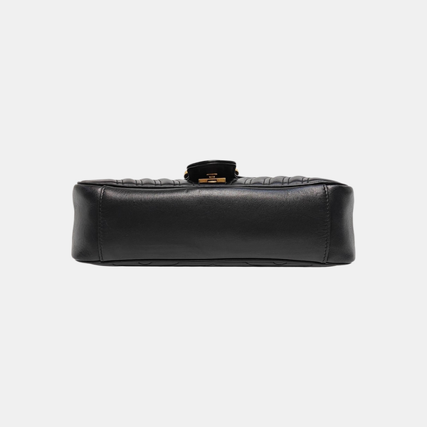 GG Marmont Small Quilted Calfskin Black