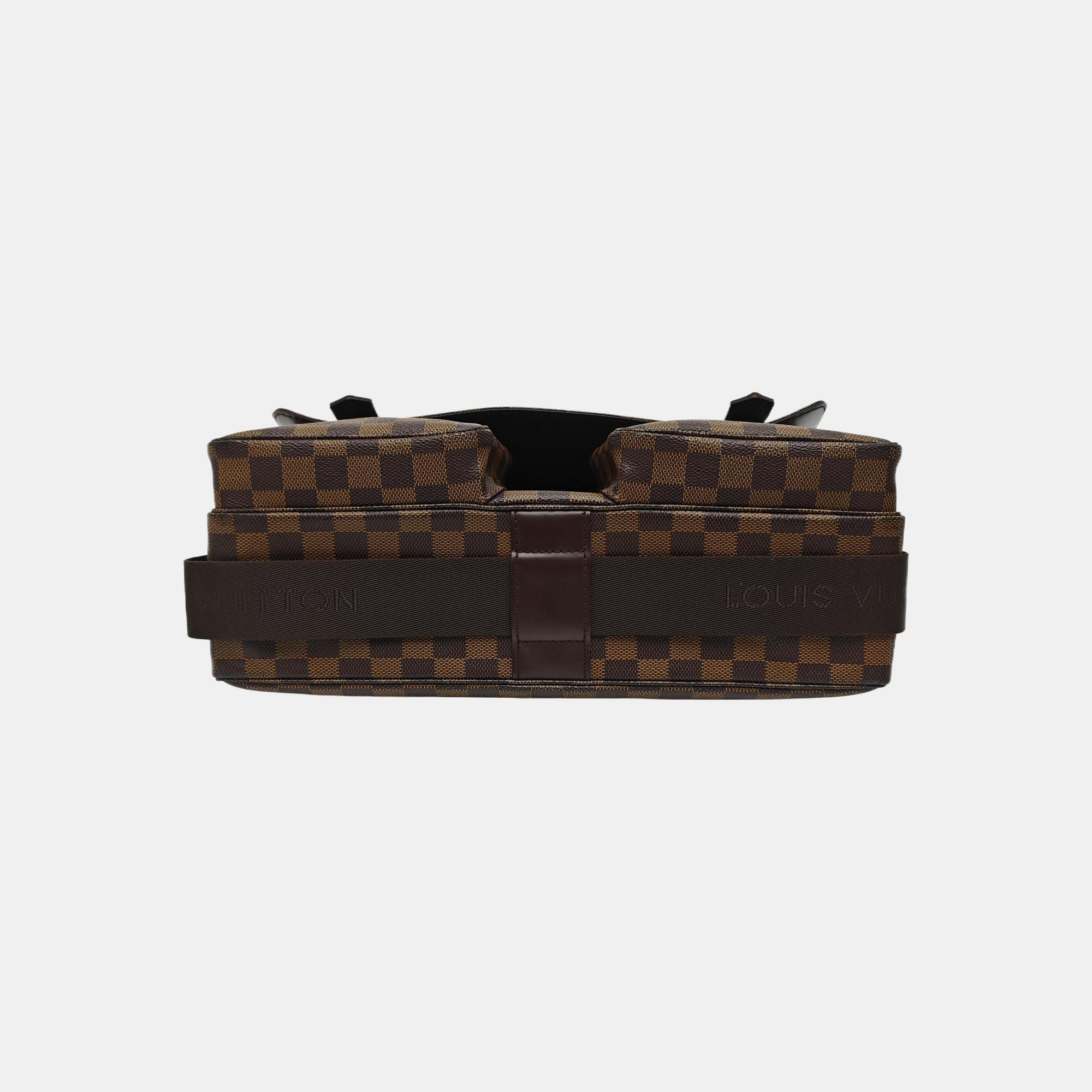 BROADWAY Damier Ebene Coated Canvas Brown