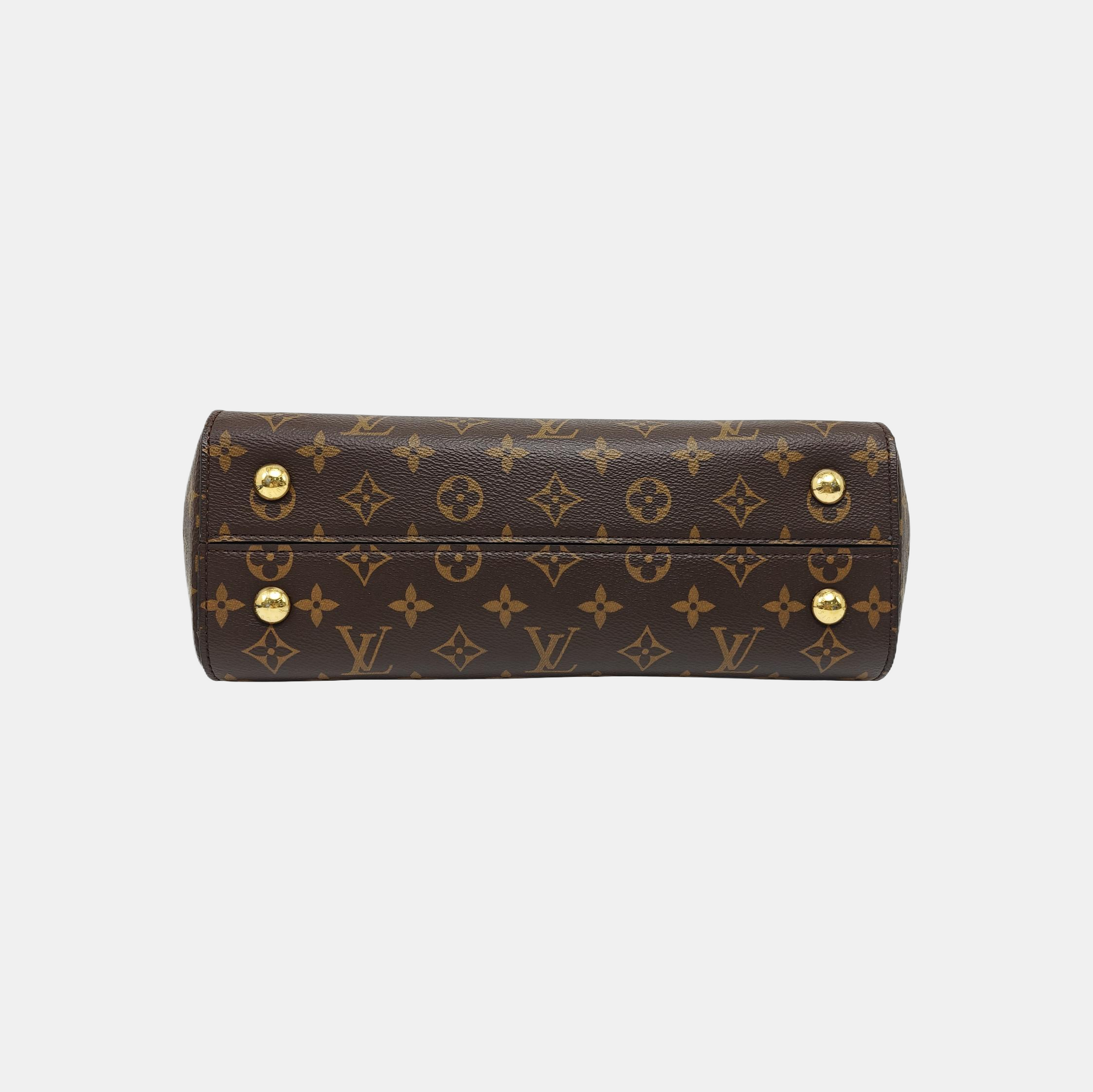 CLUNY MM Monogram Coated Canvas Brown