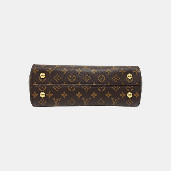 CLUNY MM Monogram Coated Canvas Brown
