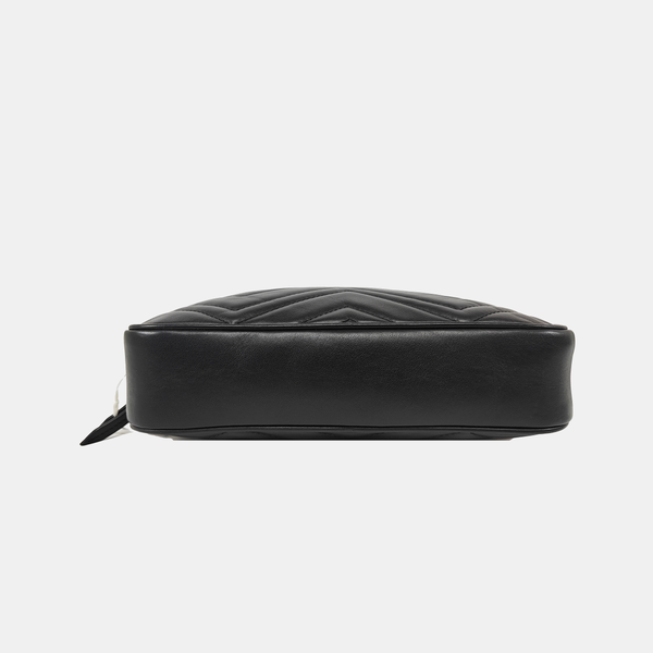 GG Marmont Small Quilted Calfskin Black