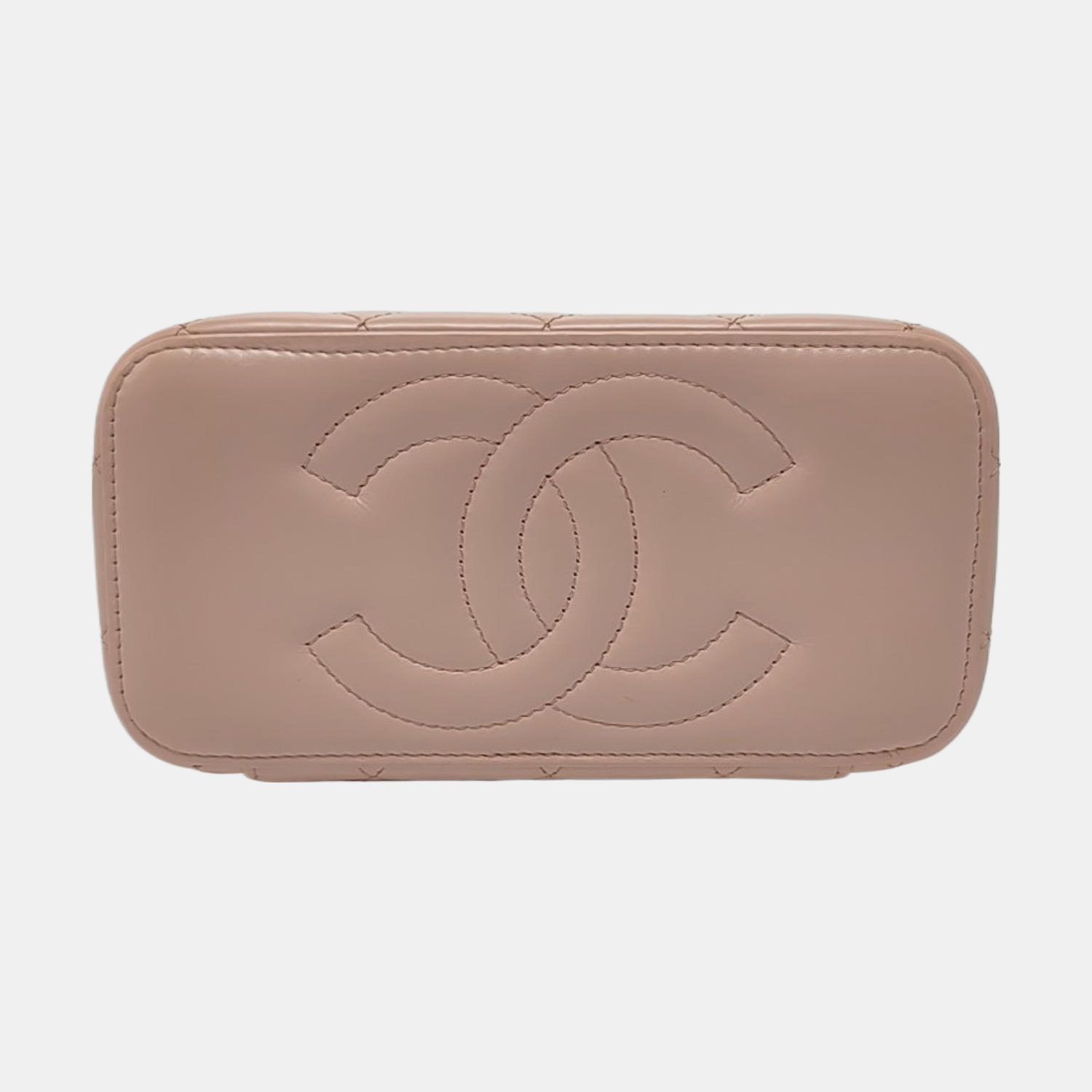 Authenticated pre-owned  VANITY CASE Quilted Calfskin Pink - Shoulder Bag at Looply