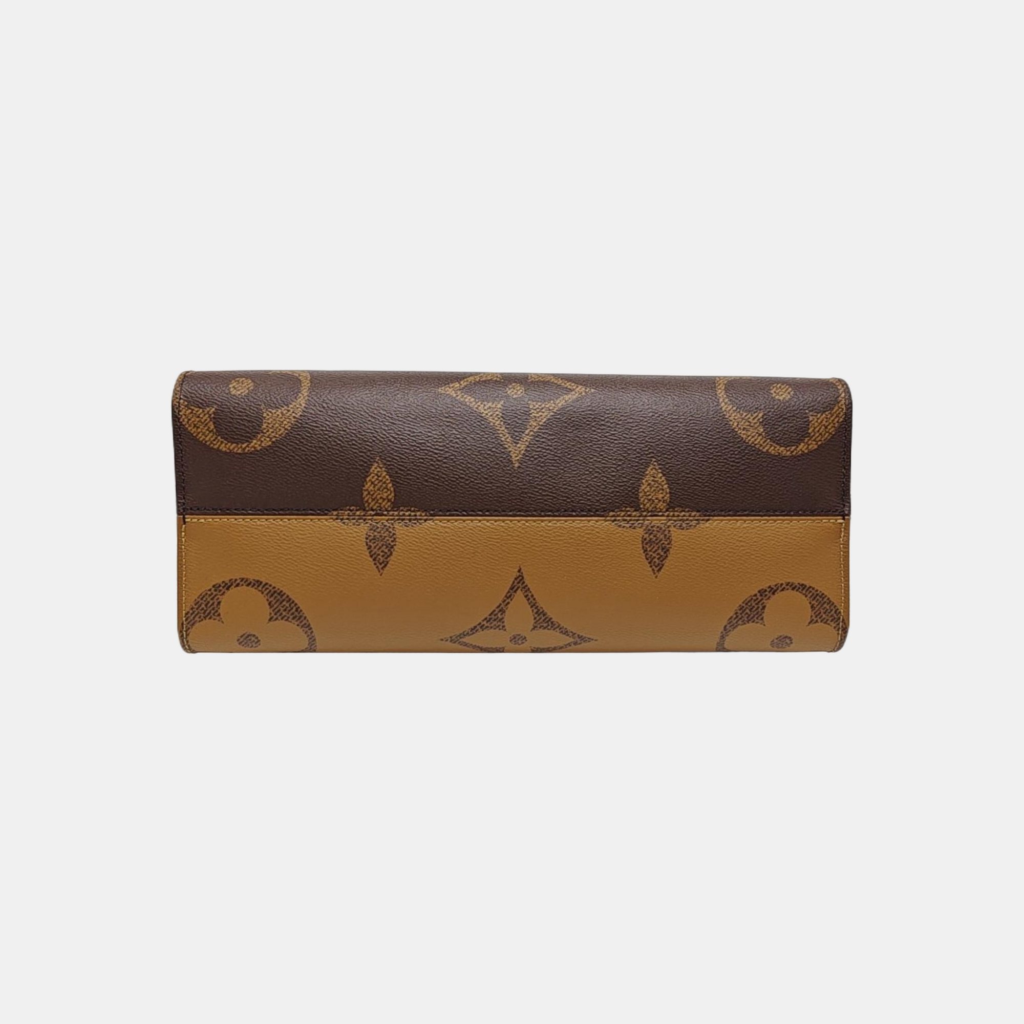 ONTHEGO MM Monogram Coated Canvas Brown