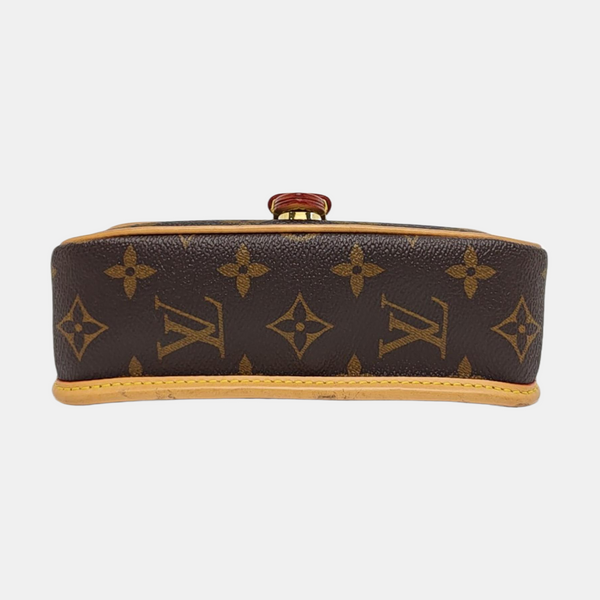 DIANE Nano Monogram Coated Canvas Brown