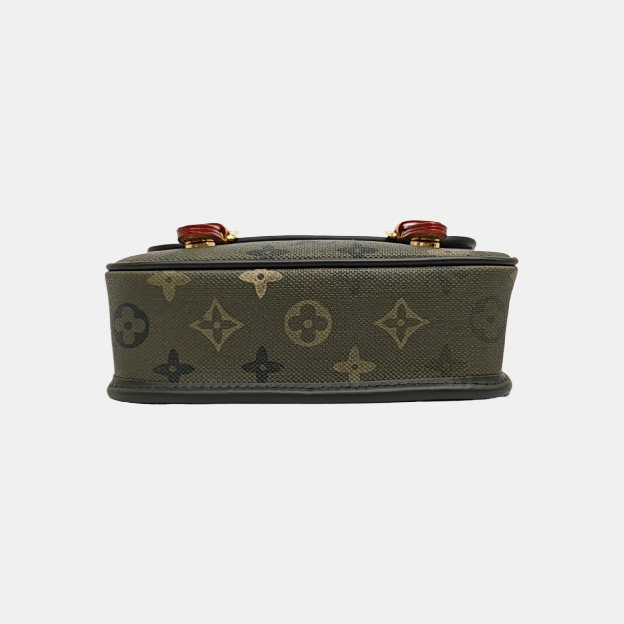 SATCHEL Monogram Coated Canvas Green
