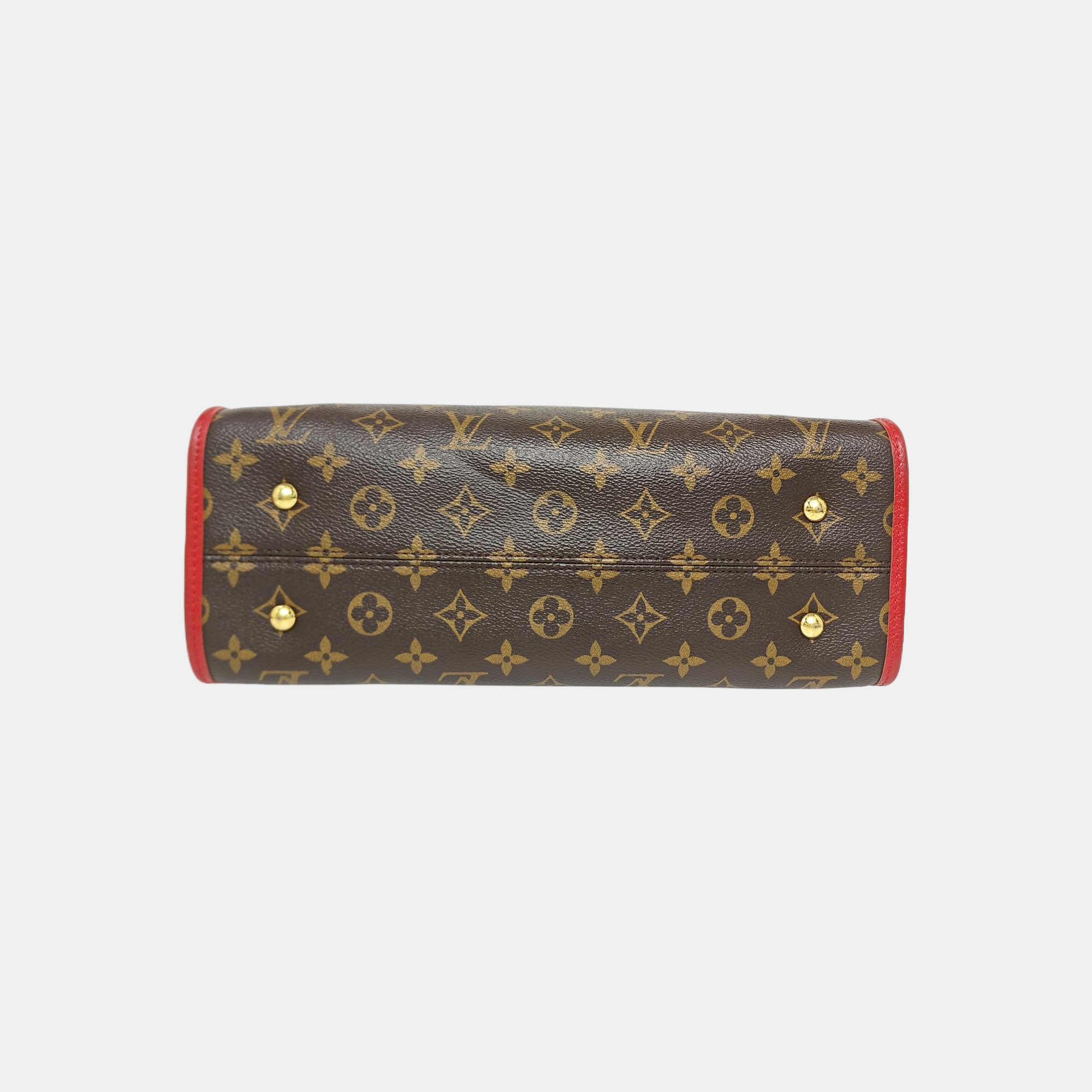 POPINCOURT PM Monogram Coated Canvas Brown