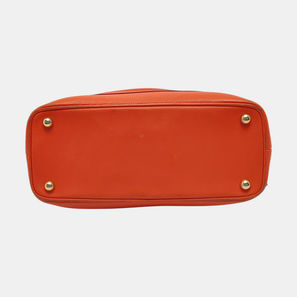 Calfskin Shoulder Bag Orange