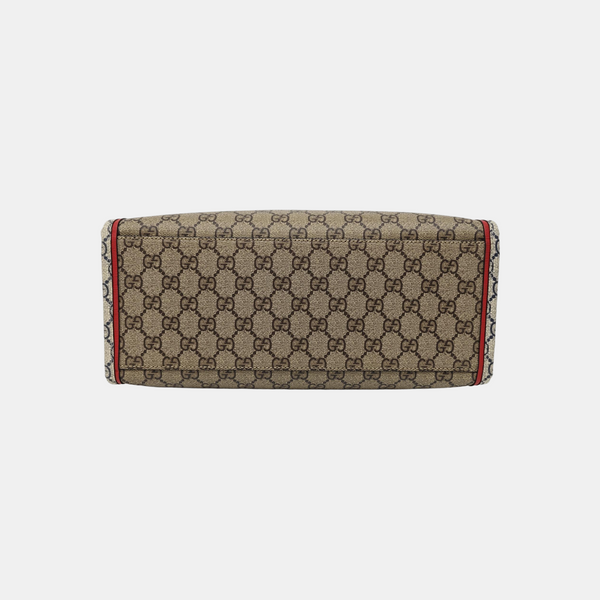 Retro Small Monogram Coated Canvas Beige