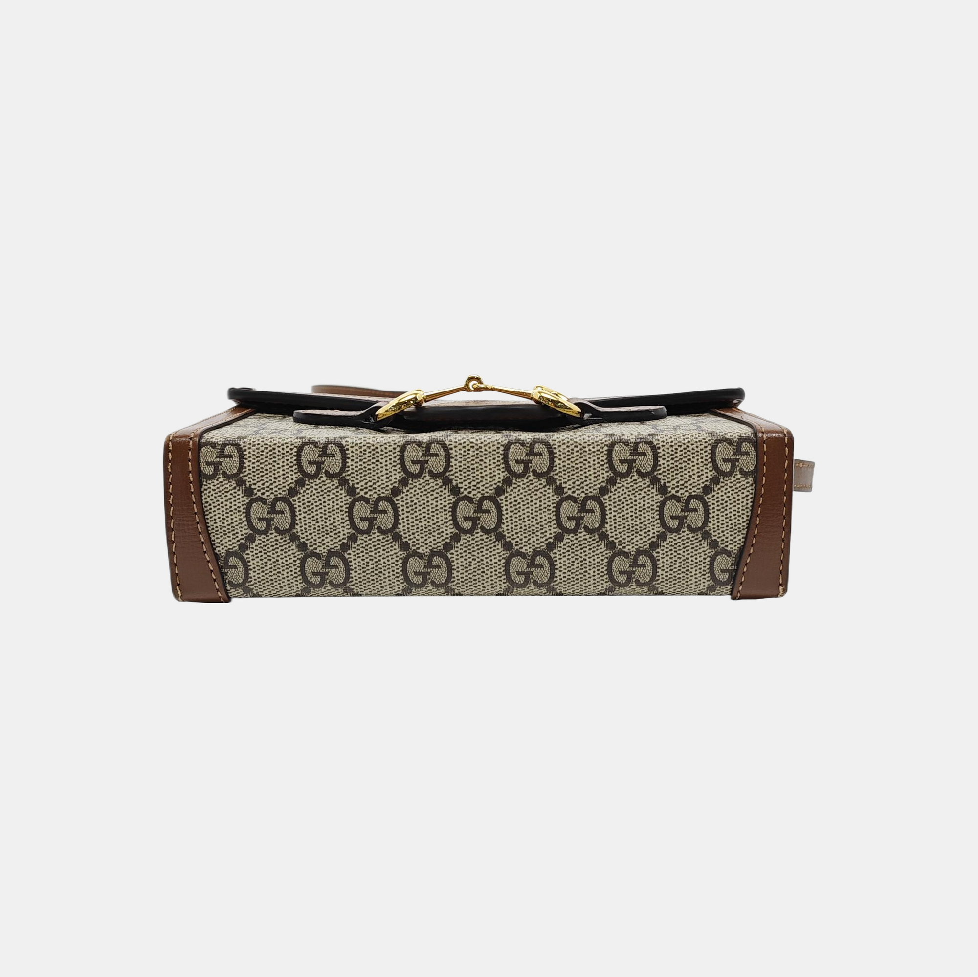 Horsebit 1955 Mini Monogram Coated Canvas Beige