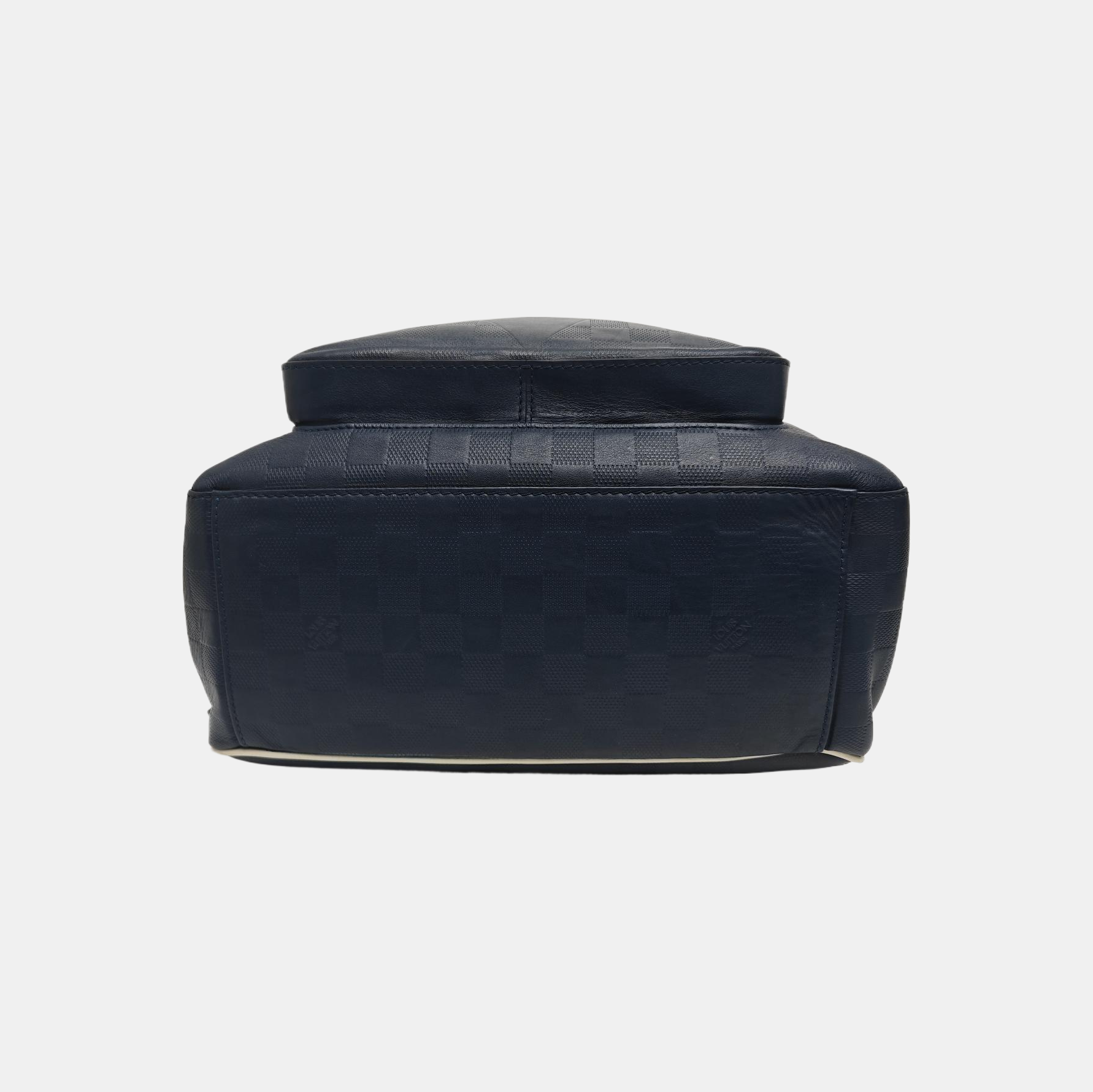 Damier Calfskin Backpack Blue