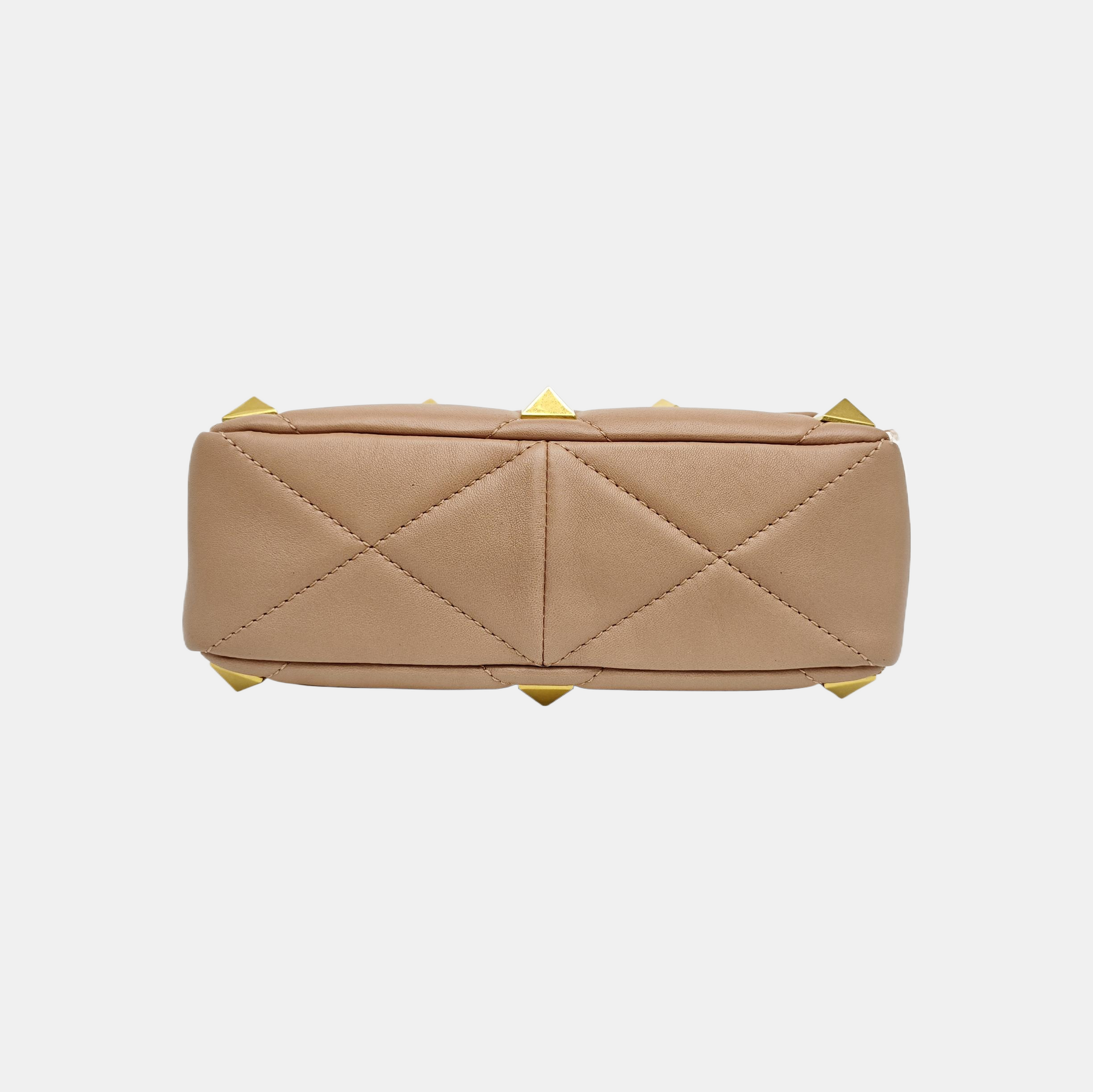 Roman Stud Quilted Lambskin Pink
