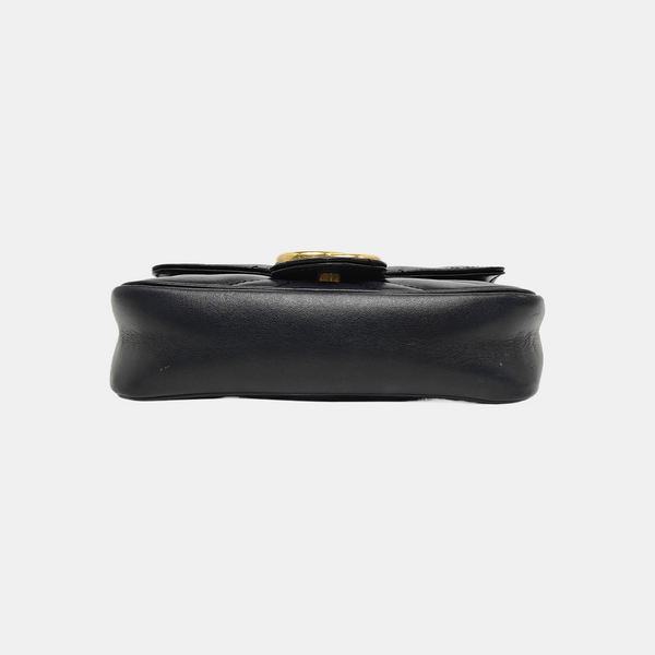 GG Marmont Mini Quilted Calfskin Black