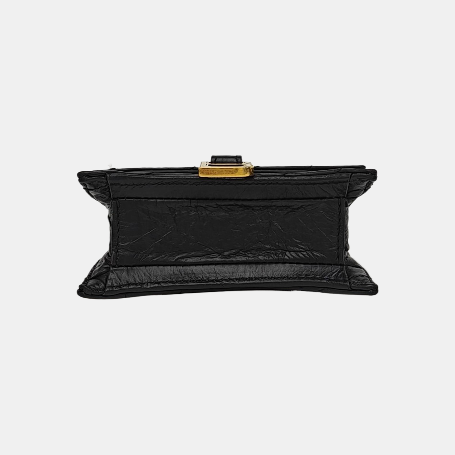Crush Mini Quilted Calfskin Black
