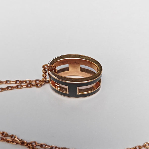 Pop H Metal Rose Gold Necklace