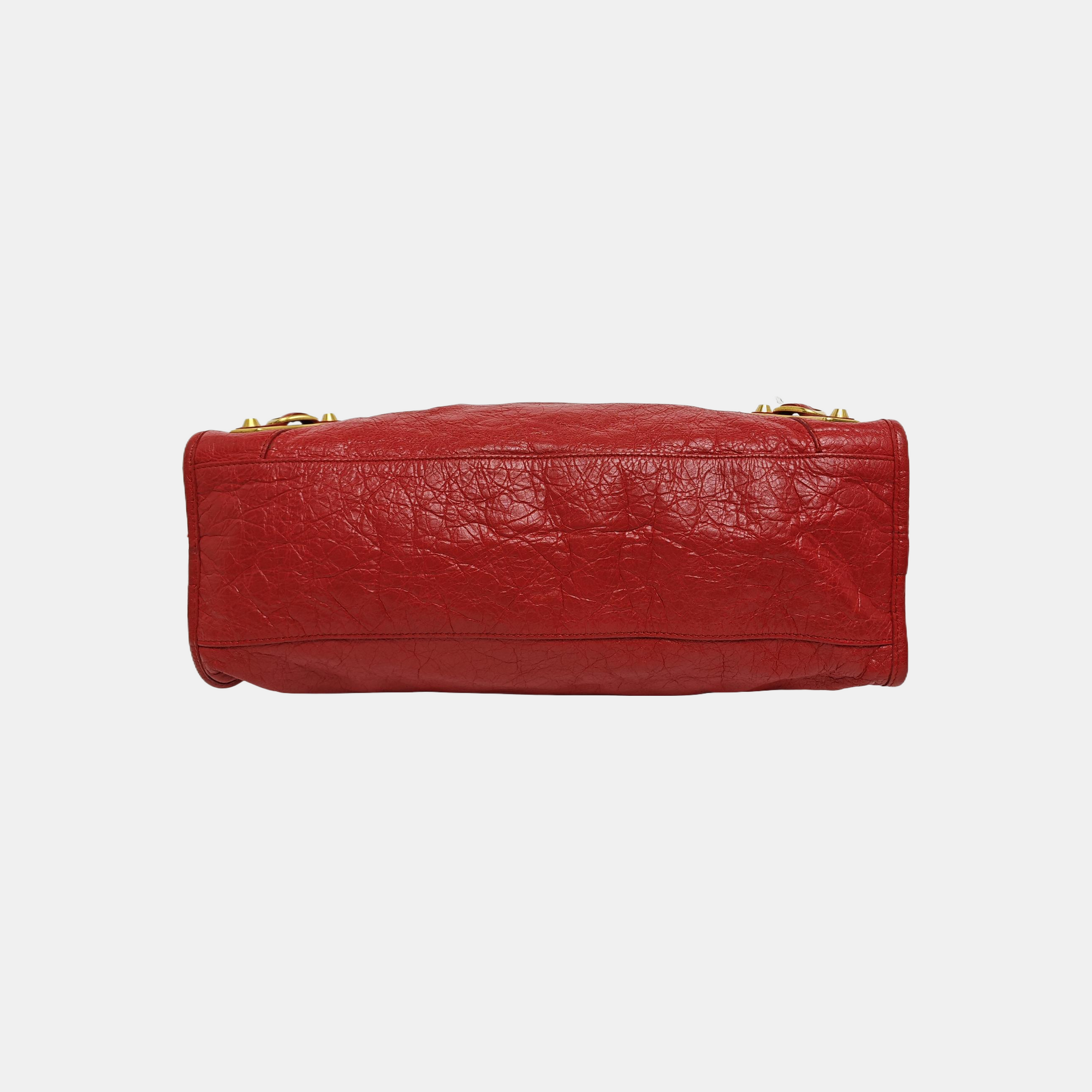 Authenticated pre-owned  Classic City Medium Lambskin Red - Tote Bag at Looply