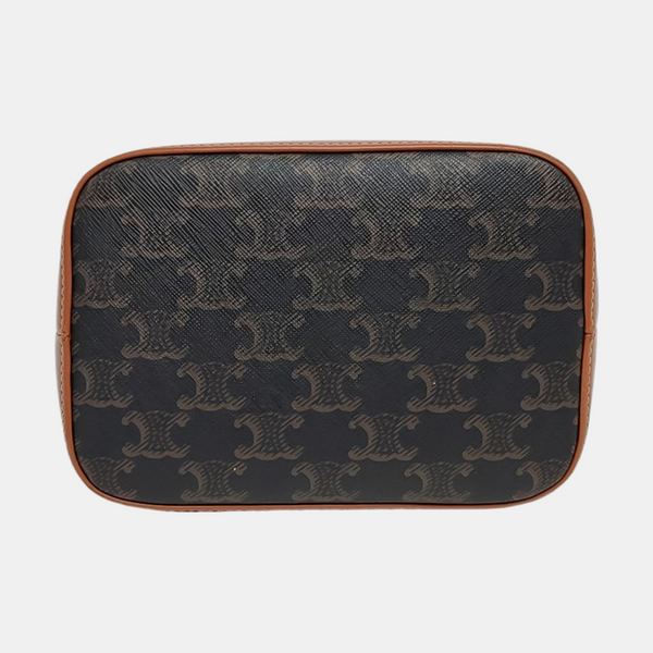 Authenticated pre-owned  TRIOMPHE CANVAS Coated Canvas Brown - Shoulder Bag at Looply