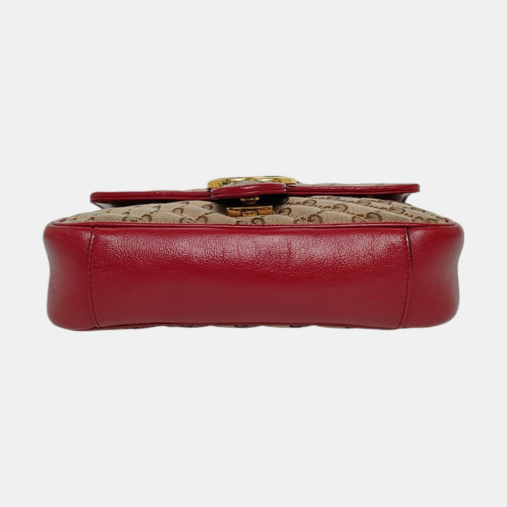 GG Marmont Small Quilted Canvas Brown