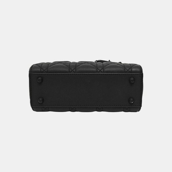Lady Dior Mini Cannage Calfskin Black