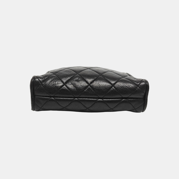 Quilted Calfskin Clutch Black