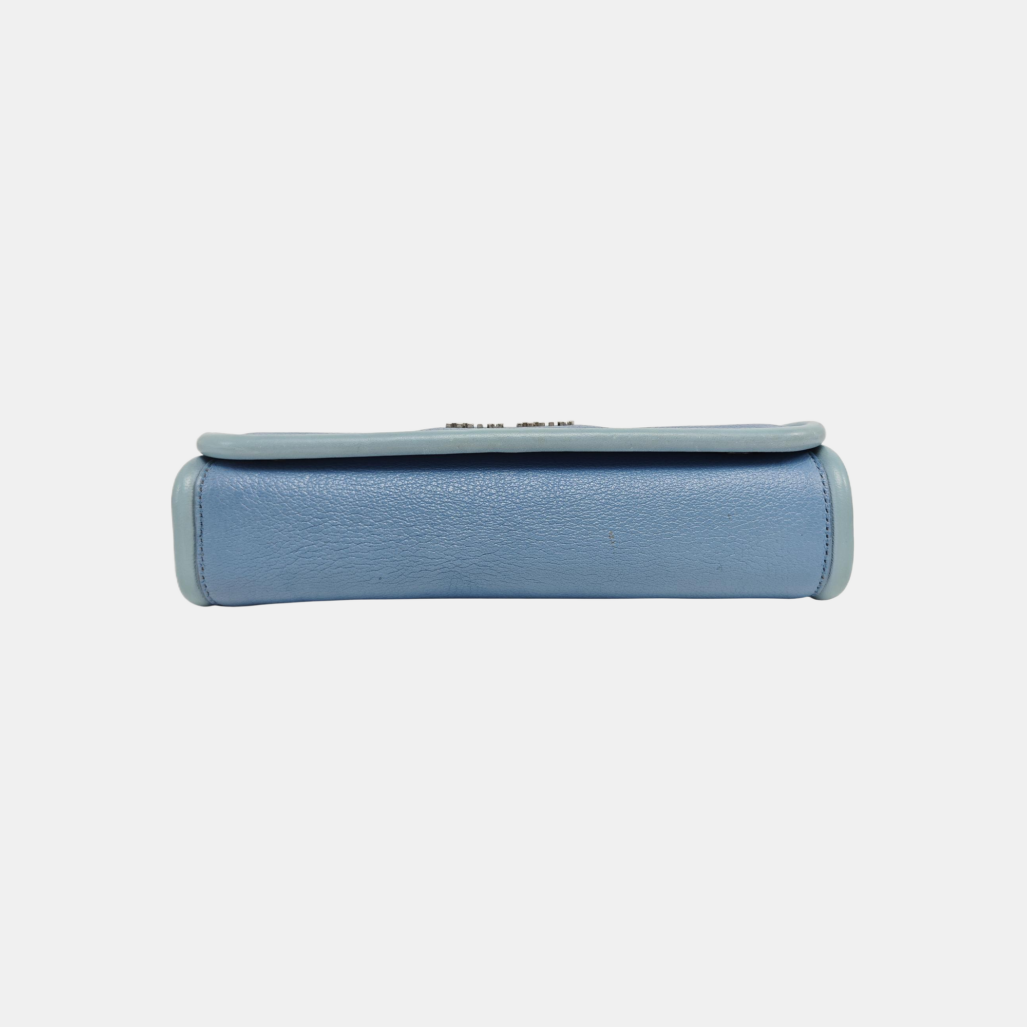 Calfskin Shoulder Bag Blue
