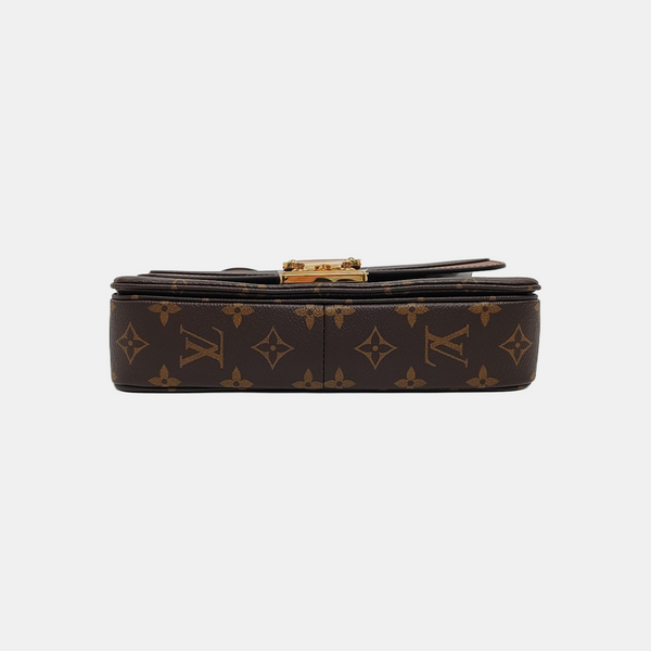 MARCEAU Monogram Coated Canvas Brown