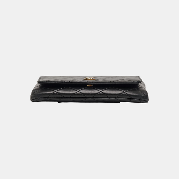 KATE SUPPLE Quilted Lambskin Black
