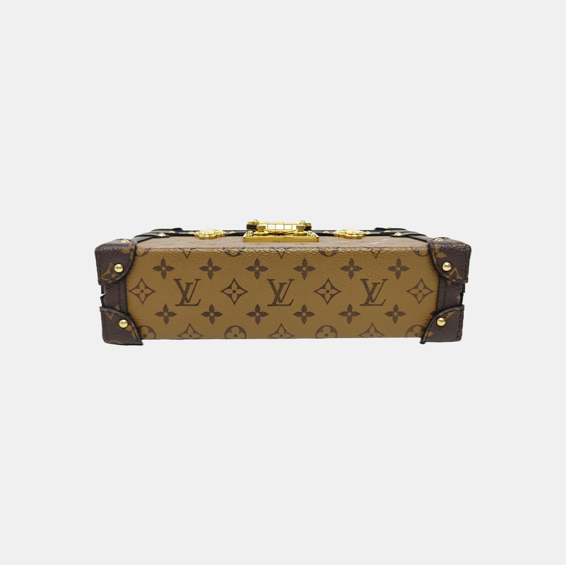 PETITE MALLE Monogram Coated Canvas Brown