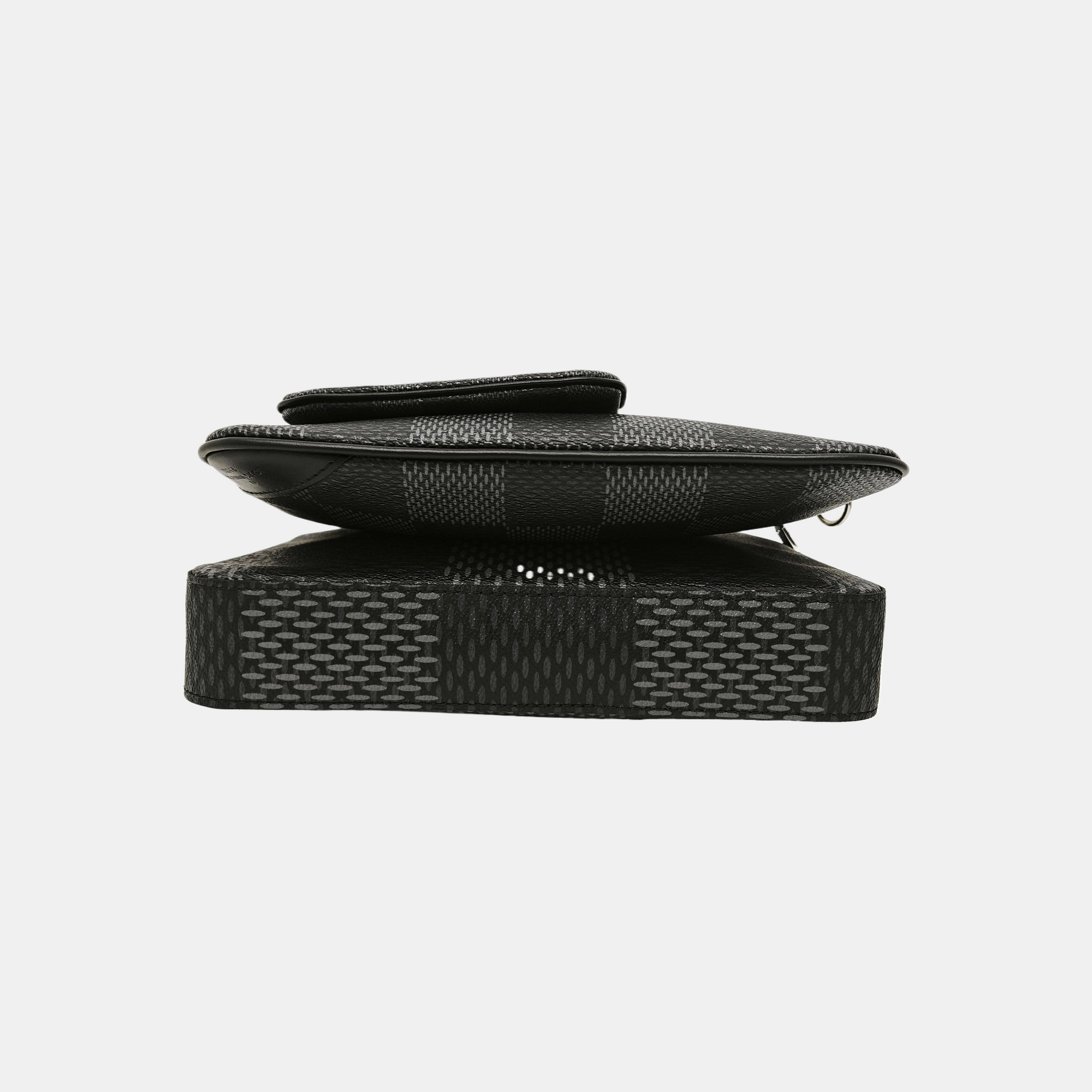 TRIO Damier Graphite Coated Canvas Gray