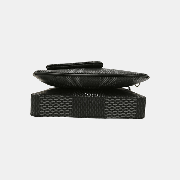 TRIO Damier Graphite Coated Canvas Gray