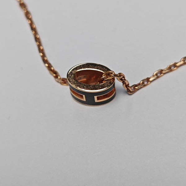 Pop H Metal Rose Gold Necklace