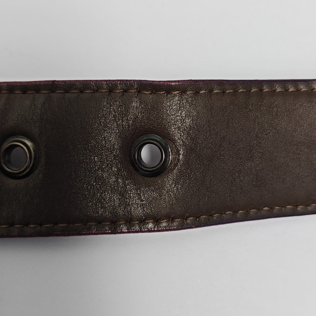 Leather Belt Purple