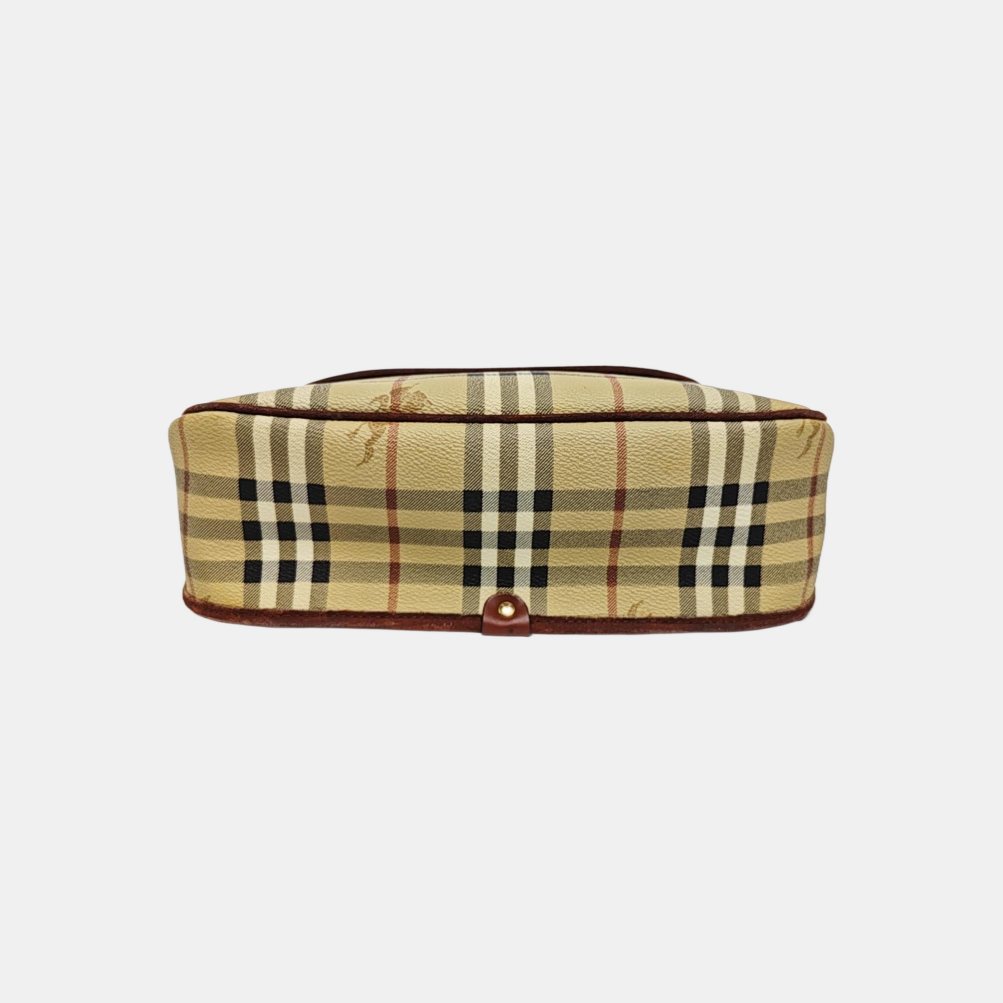 Coated Canvas Shoulder Bag Beige